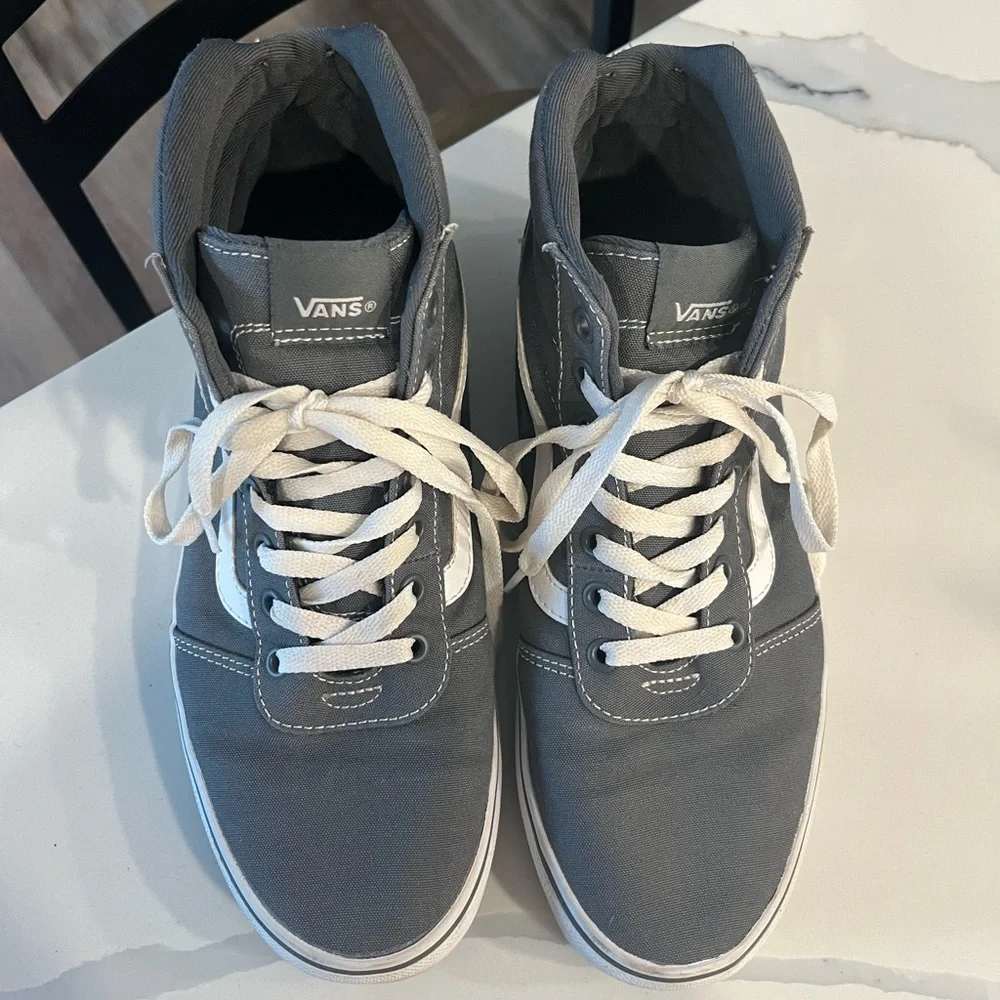 VANS Hi Top Skate Sneakers Gray/White Womens Size‎ 10 - Picture 10 of 11